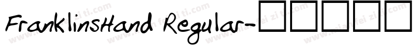 FranklinsHand Regular字体转换